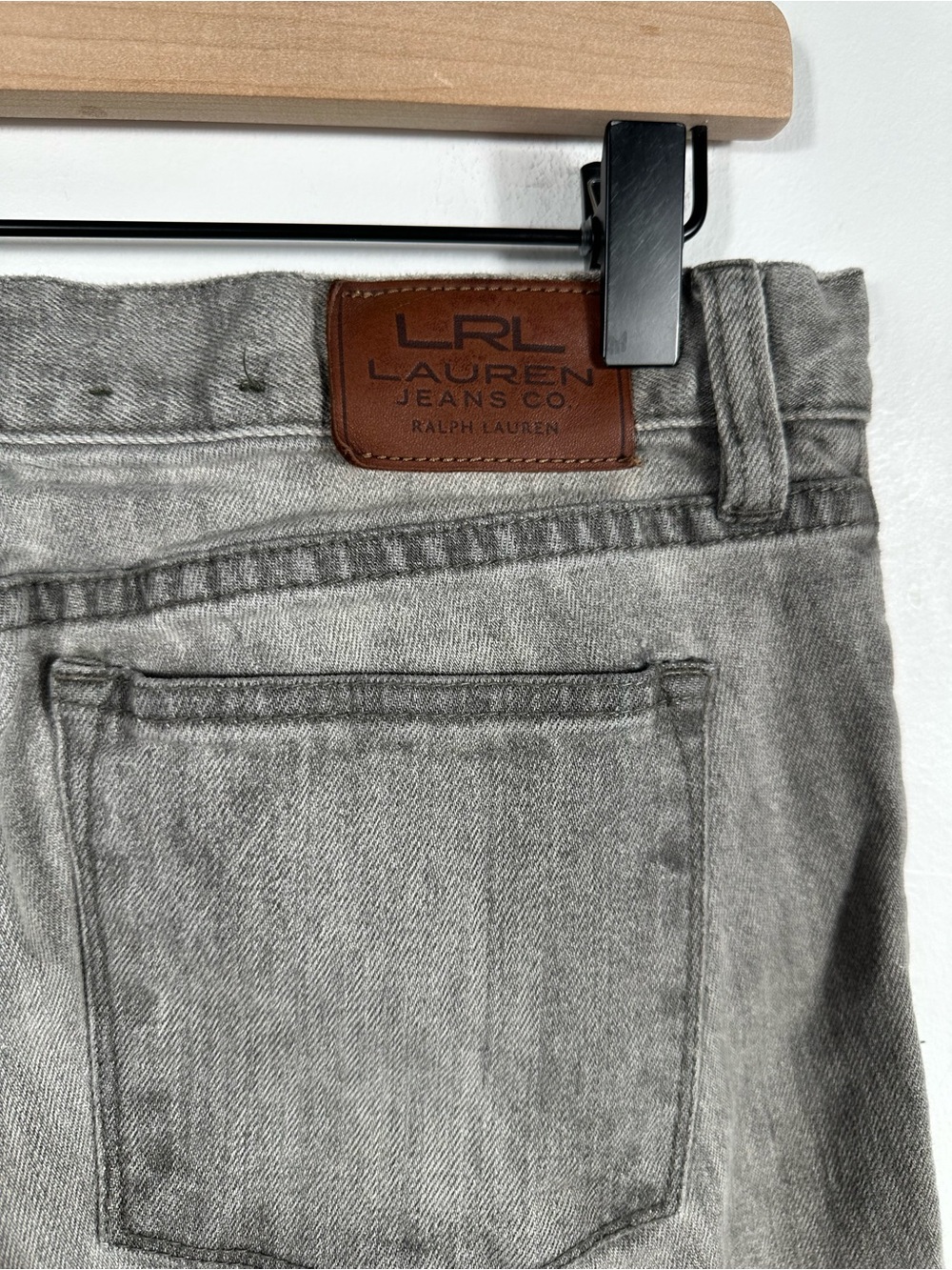Lauren Jeans Co Ralph Lauren Gray Cropped Straight Leg Stretch Jeans Women’s 8 P - Picture 9 of 11